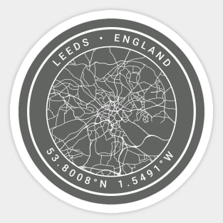 Leeds Map Sticker